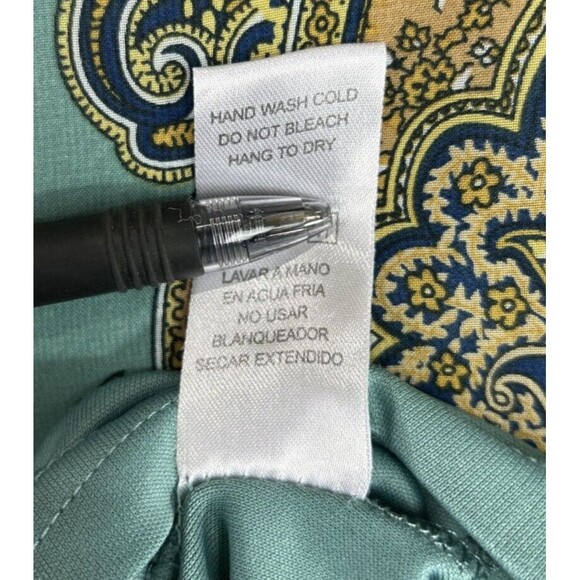 Doe & Rae Small Green Paisley Floral Dress Sheath Boho Festival Cottage *Read* - Picture 14 of 14